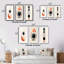 Full Moon Delight Retro Geometric Minimalism - Transitional Art Set Of 3 Pieces-141135534-141135529