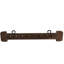 Rustic Wooden Wall Hanger with Iron Accents