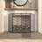 Venturi Metal Foldable Mesh Netting 3 Panel Geometric Fireplace Screen with Chevron Pattern-1662834634