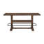 Ensemble de table de salle à manger à hauteur de comptoir brun 9 pièces avec repose-pieds en métal et 8 tabourets-106947985