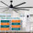Jawanna Ceiling Fan with Light, 8-Blade Large Ceiling Fan with Remote, 6-Speed Reversible DC Motor, Indoor Outdoor Use, Dimmable 3-Color LED for Living Room, Working Room, Terrace-295924163
