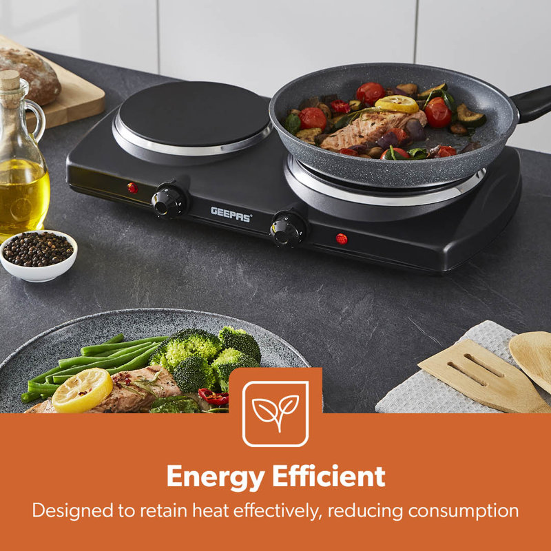GEEPAS 2000W Double Ceramic Hot Plate