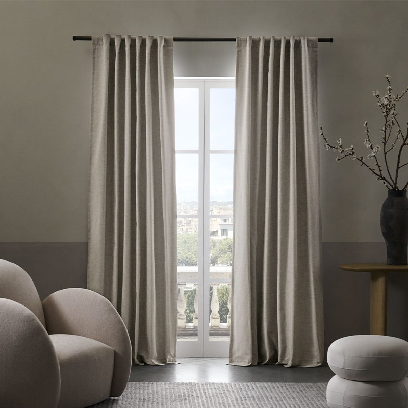 Sunbrella® Blackout Curtain, 50" W x 108" L, Flax