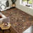 Washable Area Rugs Boho Vintage Living Room Vintage Low Pile Indoor Carpet-473480684