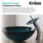 Ensemble de lavabo vasque de salle de bain Kraus Nei et robinet cascade avec bonde escamotable-11372653
