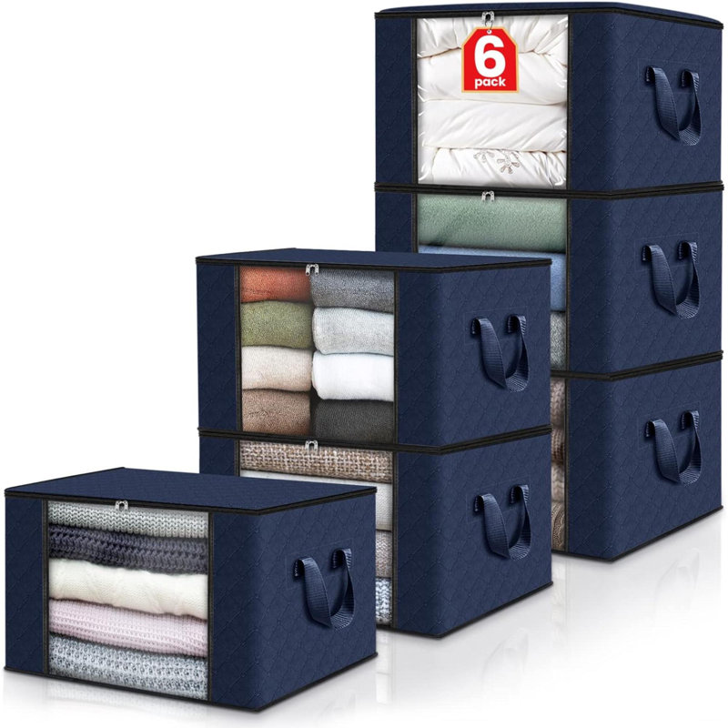 Latitude Run® Fabric Storage Bag, Blue