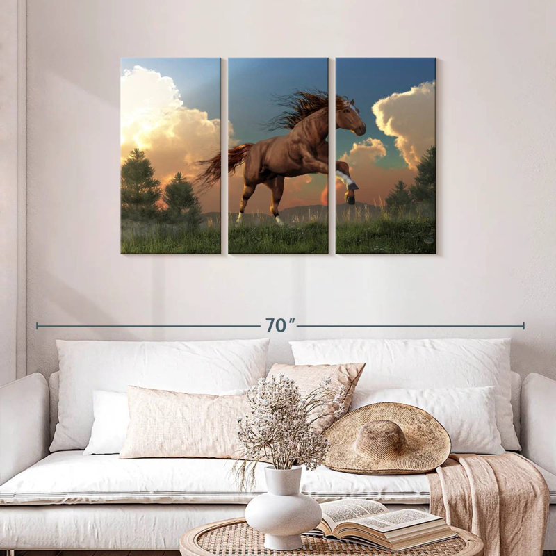 Brampt Horse Running Free, 28" H x 45" W