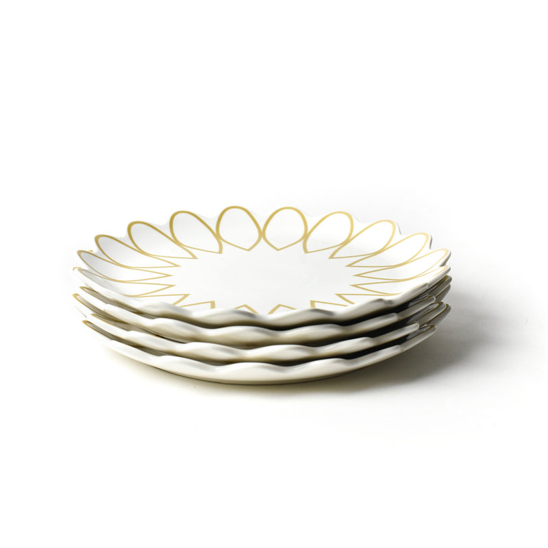 Ensemble de 4 plateaux Deco Gold
