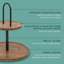 Plateau de service rond en bois d'acacia Gibson Home