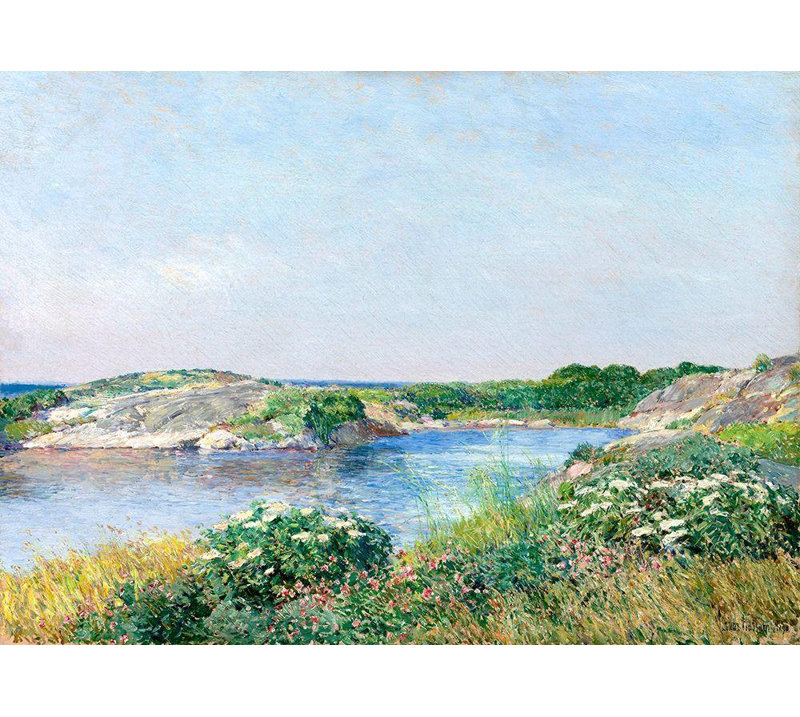 Art sur toile tendue avec art, "Hassam, Childle Gallery", H 18 po x l 24 po