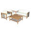 Ensemble de conversation d'extérieur en bois d'acacia Boho Dravik-129197097
