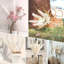60 pièces de décoration bohème, herbe de la pampa duveteuse, petite herbe de la pampa sèche naturelle, herbe de la pampa courte en vrac pour la décoration de chambre bohème, la décoration de table basse (17 pouces)