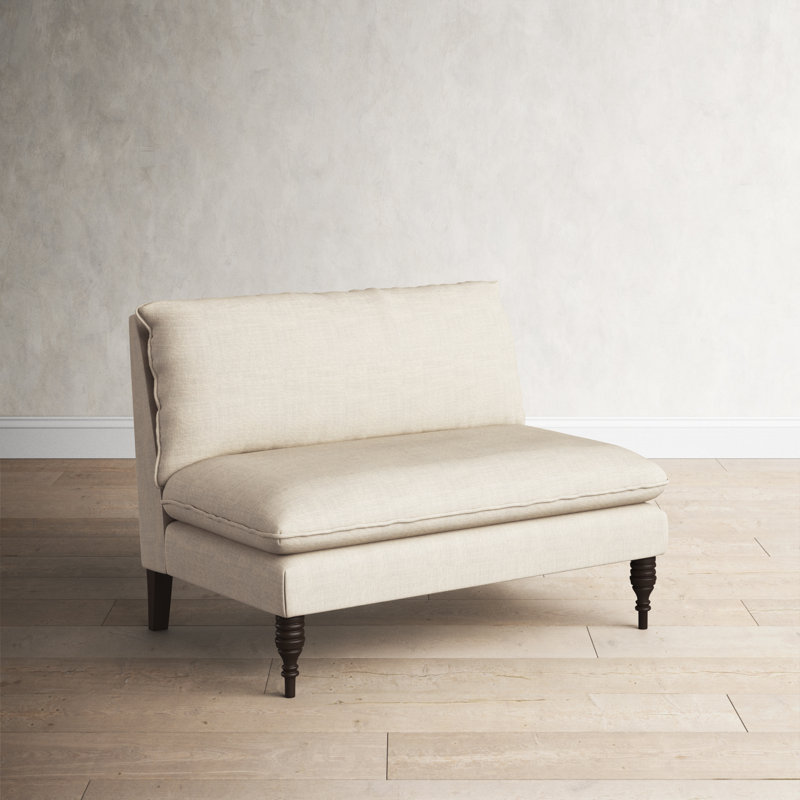 Varick Upholstered 47'' Settee, Classic Talc Linen