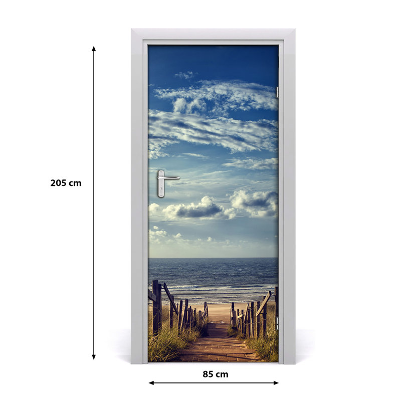 Way To The Beach Door Decal