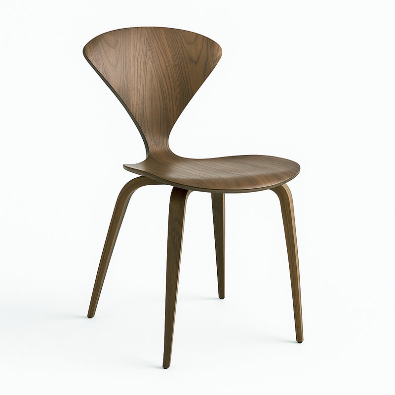18'' H Walnut Side Chair