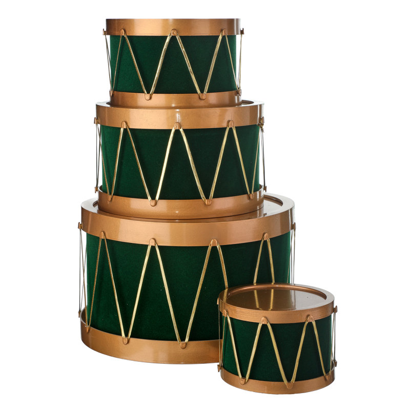 Coffret 4 pièces, Vert / or