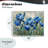 Drawn Blue Iris Flowers Wall Plaque, design by Franklyn Gregory