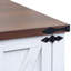 Table de bout rustique avec surface de chargement - rangement flexible et tablette réglable blanc-1210140262-1210140265
