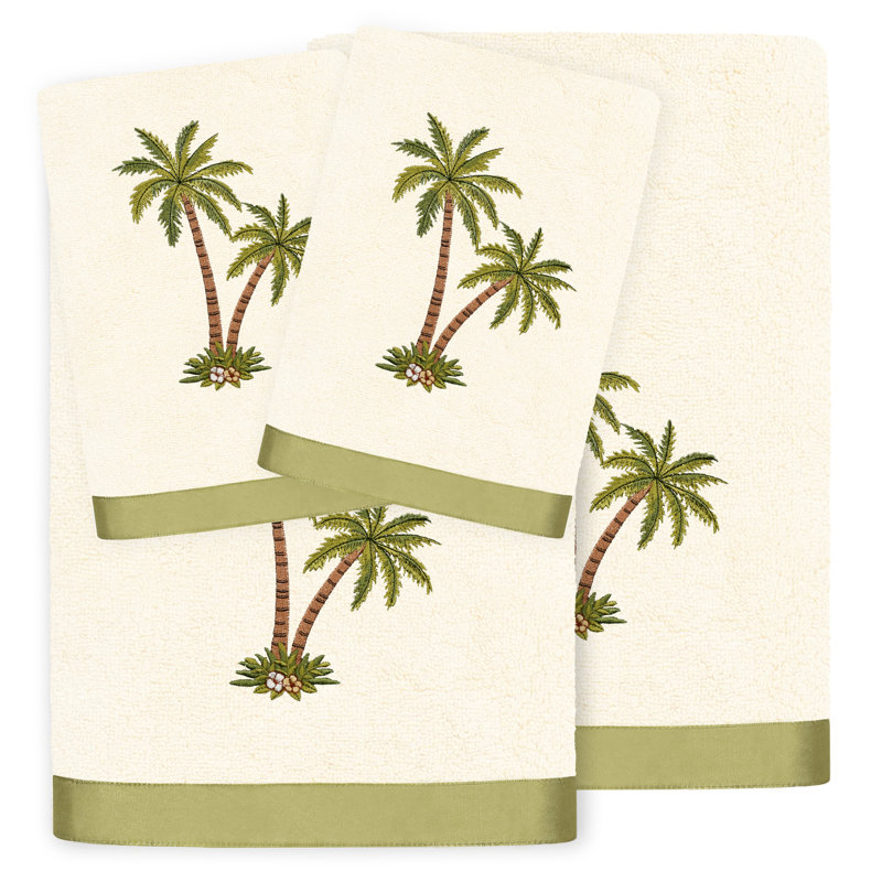 Ensemble de serviettes en coton turc 4 pièces Palmera, Beige