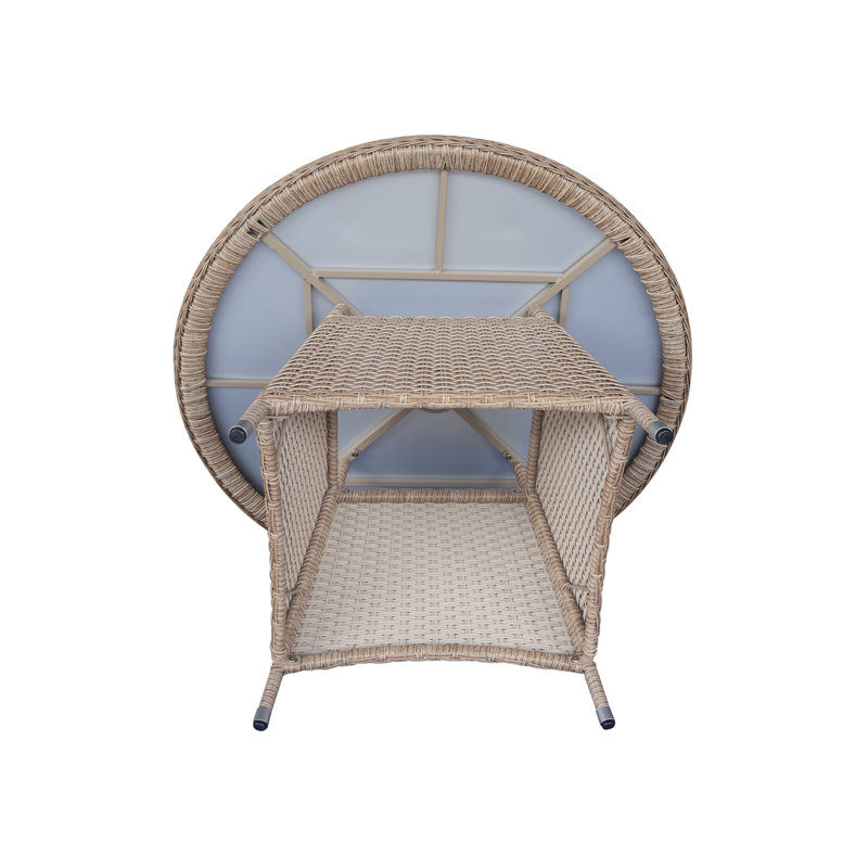 Round Resin Wicker Dining Table