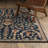 Tincie Traditional Botanical Floral Blue / Multi Wool Blend Area Rug-1292374584-1292374588