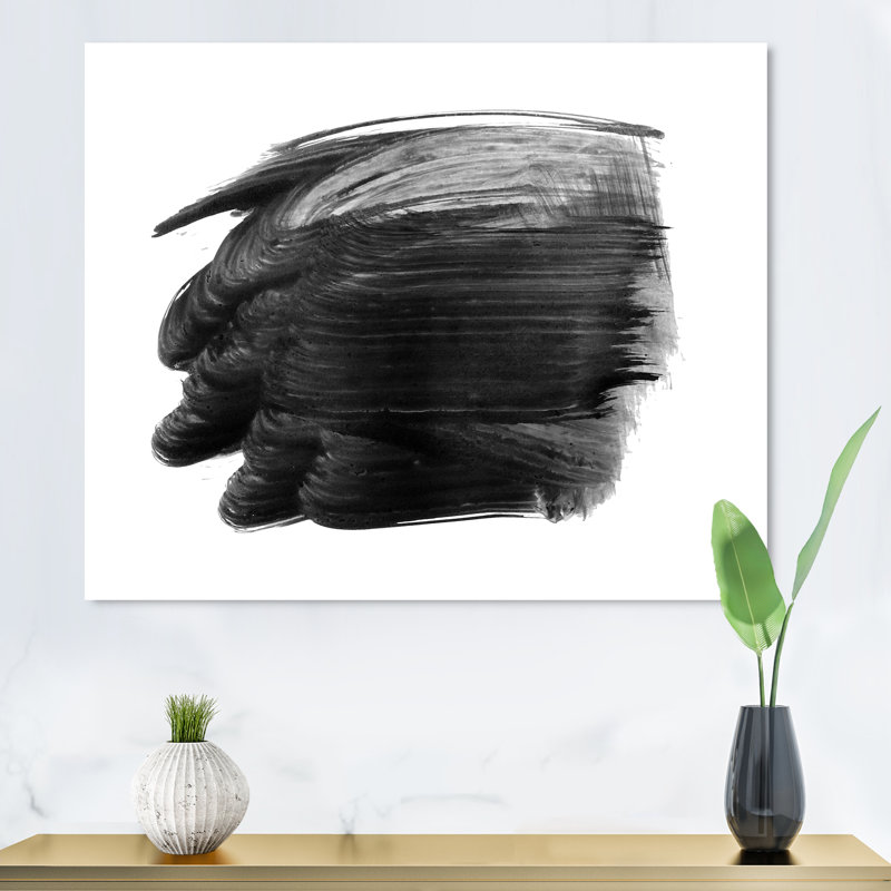 «Black Abstract Waves», reproduction sur cadre flottant sur toile, H 8 po x l 12 po x P 1 po, Toile tendue