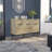 47" Natural Wood Four Drawer Double Dresser