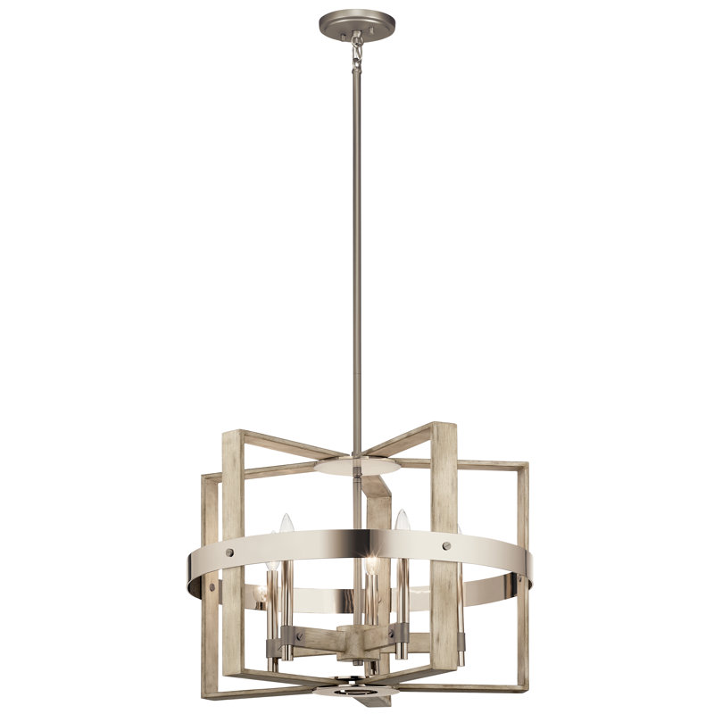 Lustre géométrique 5 lumières façon bougie