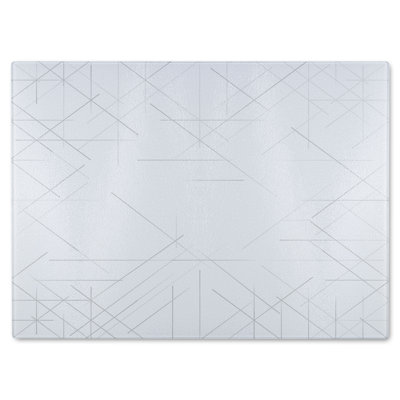 Simple Geometric Glass Chopping Board
