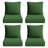 8-pcs Patio Individual Chair Cushion Covers – 4" Thick Water-repellent Replacements For 4-seat Sectional Sofa-440291430