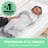 SwaddleMe by Ingenuity Compression Baby Swaddle Pod, Two-Way Zipper, 0-2 Months, 1.0 TOG, 2-Pack - Little Bees