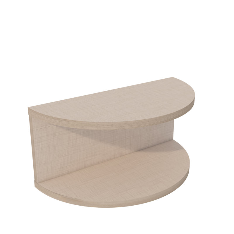 Cydelia 45cm W Manufactured Wood Bedside Table, Cotton Beige