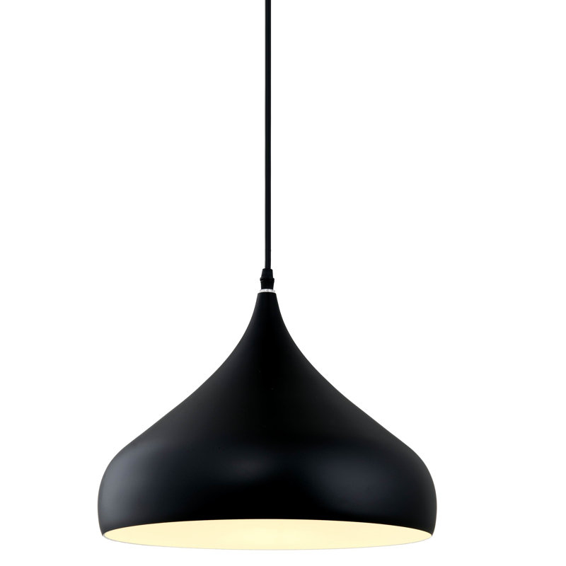 Bartonville 1 - Light Single Pendant, 11.8" H x 16" W x 16" D, Black
