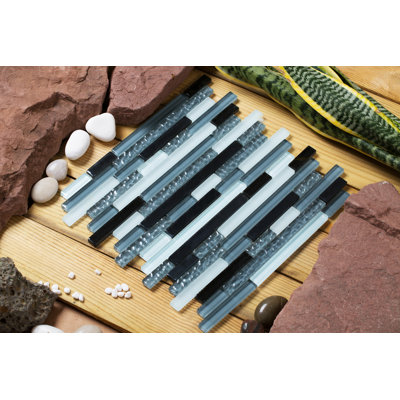 Carreau de mosaïque linéaire en verre Fara