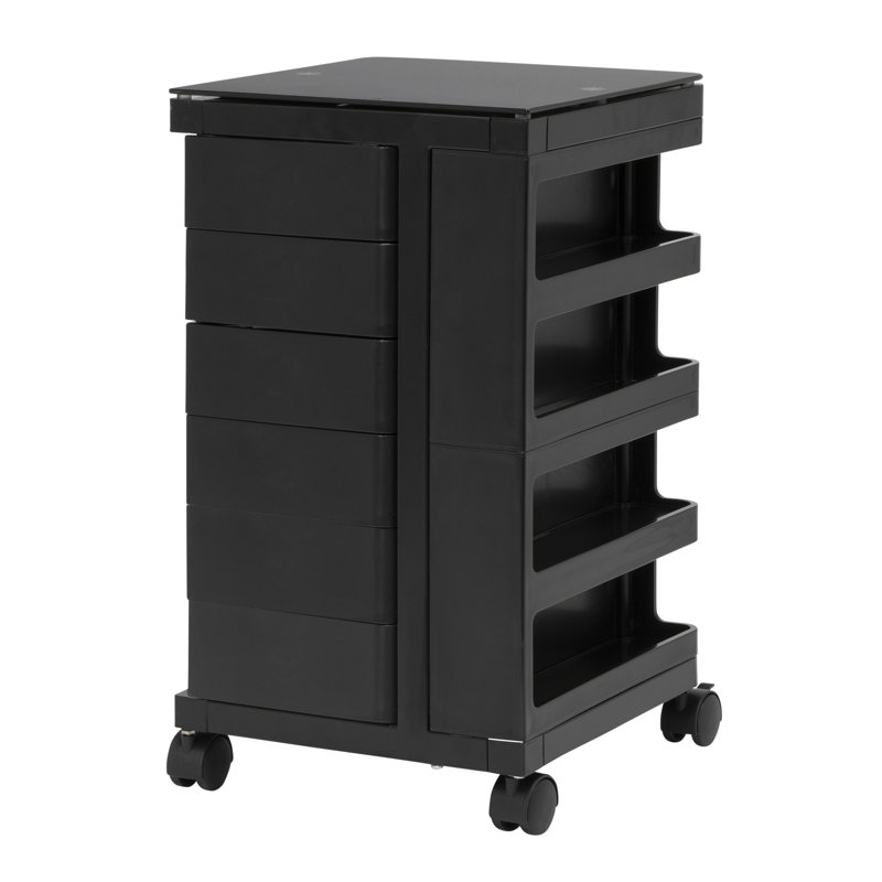 Kubx 25'' H Utility Cart with Wheels, Black