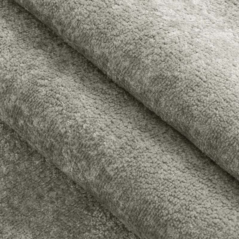 Repose-pieds rembourré moelleux en chenille Alex, Gris
