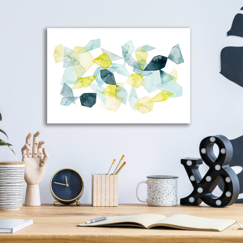 «Seaglass Abstract I» par Grace Popp, art mural en verre acrylique, H 12 po x l 16 po x P 0,13 po
