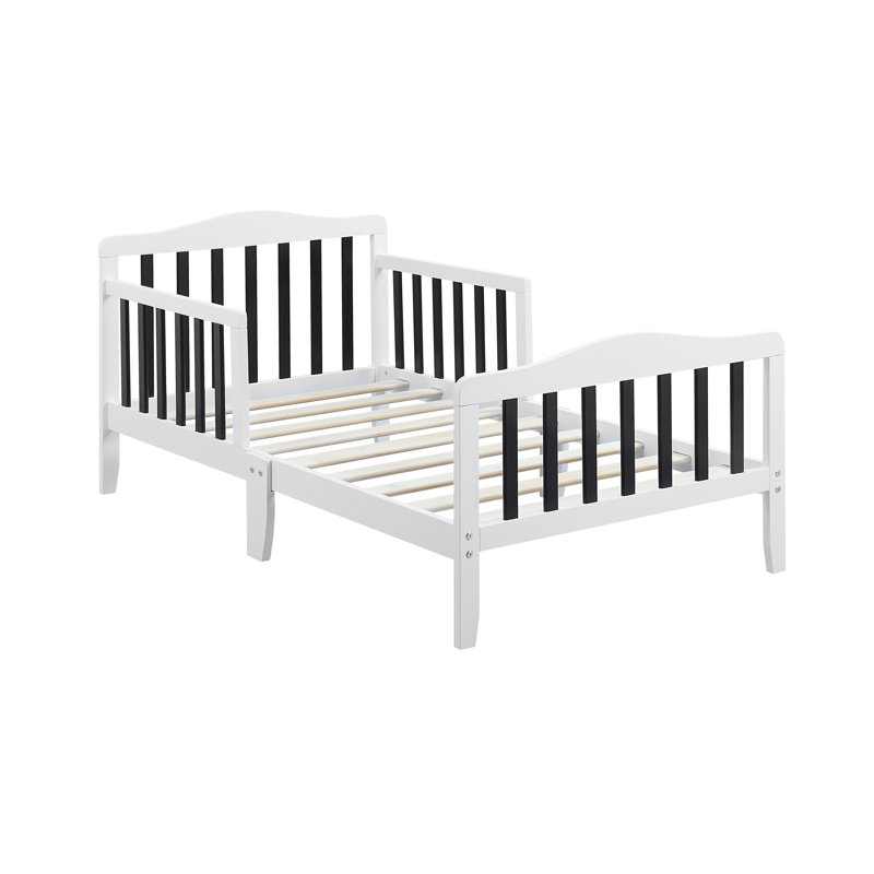 Twain Toddler Bed, White/Black