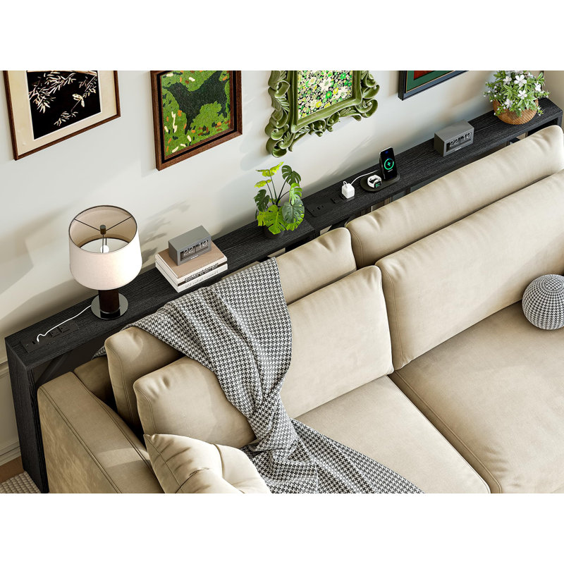 5.9 Inch Narrow Console Table with Power Outlet