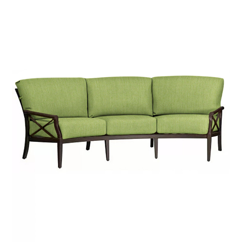 Andover Outdoor 3 - Seat Patio Sofa, Canvas Heather Beige Sunbrella® Canvas, Chestnut Brown