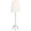 Mathilde 27" Table Lamp  in Plaster White with Linen Shade