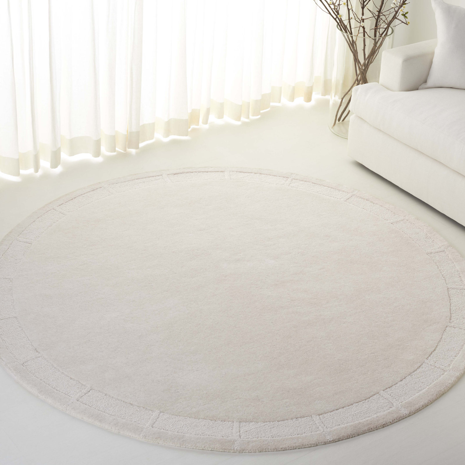 Lauren Lauren Ralph Lauren Hand Tufted Wool & Cotton Oriental Rug, Round 7'