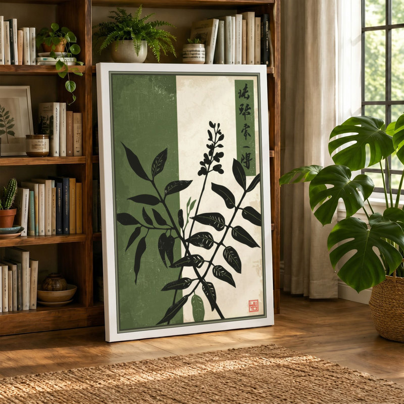 Two Studies Botanical - Wrapped Canvas, 18x12 - 45.7 x 30.5 cm, Sage Border