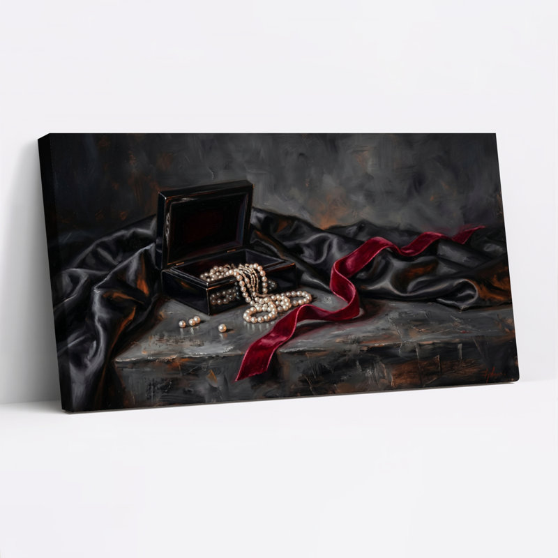Perle en boîte, reproduction d'art sur toile, ensemble de 1, Wrapped Canvas, L 32 po x H 16 po