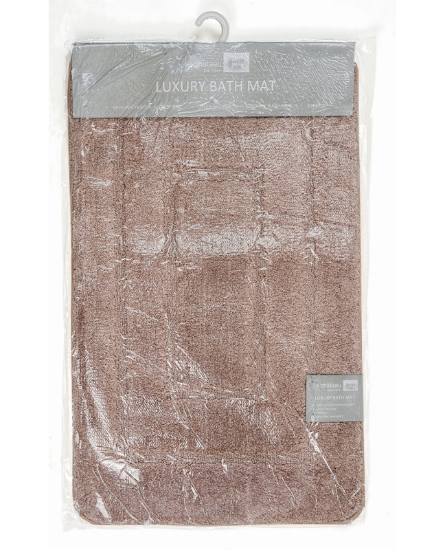 Non-Slip Bath Rug, Taupe
