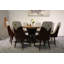 Vogue Lux Orange 61" Round Dining Set-1129307978-1114363436-1114363435