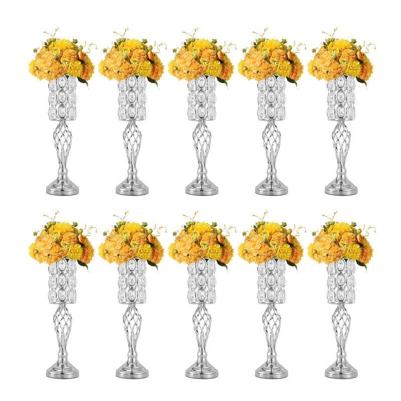 Gyimah Crystal Table Vase, Silver