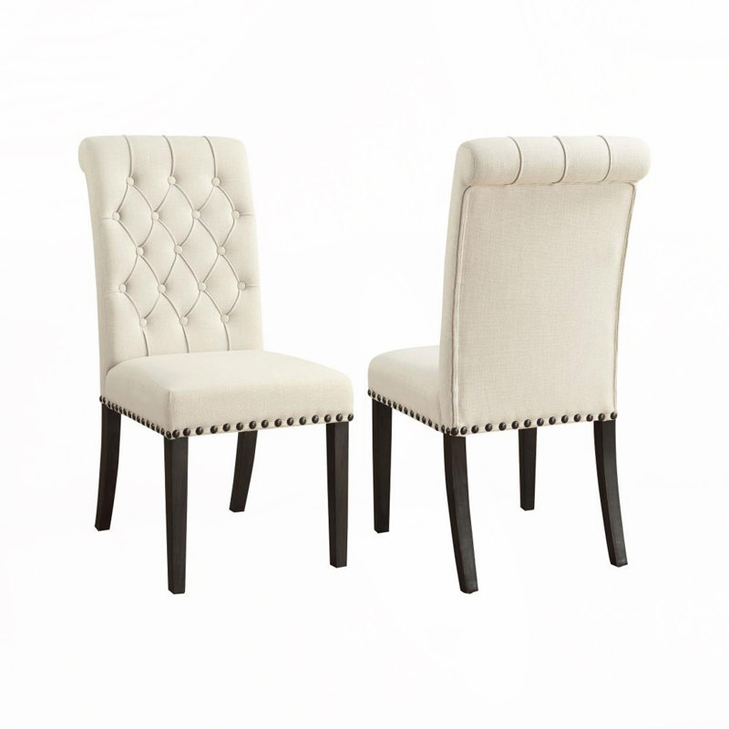 Chaises d'appoint rembourrées en tissu