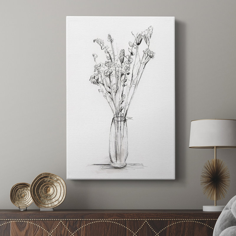 Étude de bouquets sauvages II - galerie Cavas sur mesure, H 12 po x l 8 po