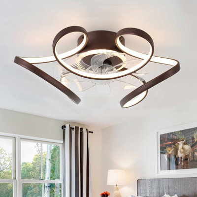 Ventilateur de plafond à DEL 22 po avec lumière à intensité variable et télécommande Bella